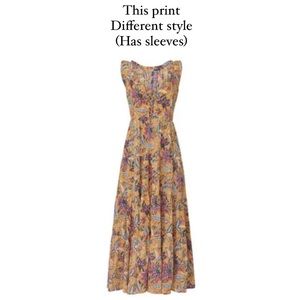 Lido world 6M dress with sleeves in Saffran Gardenia print